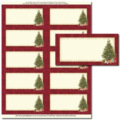 Lacy Christmas Tree Shipping/Mailing Labels - 30 Labels (Label Size is ...
