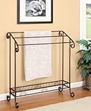 IMAGE OF Bathroom Metal Towel Rack in Dark Bronze Finish