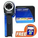 NEW Dual Cam High Resolution Blue DIGITAL VIDEO CAMCORDER / STILL CAMERA (4GB SDHC Included)