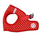 BINGPET BB5004 Polka Dot Soft Vest Dog Puppy Pet Harness Adjustable - Red
