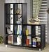 Two Level Bookcase with Metal Legs in Black Finish