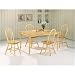 5 Pc. Solid Wood Natural Butcher Block Dining Table Set