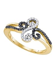 0.19CTW BLACK DIAMOND FASHION RING