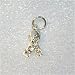   - Diabetes Awareness Ribbon Grey Swarovski Crystal Charm