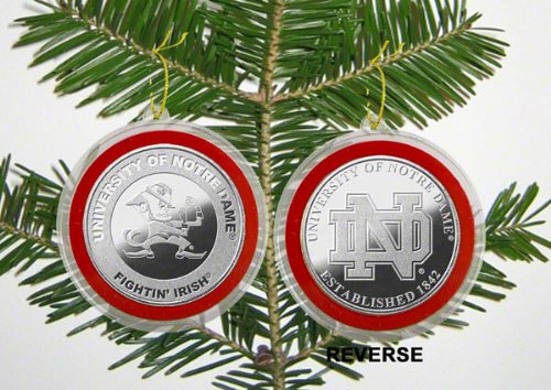 Notre Dame Fighting Irish Silver Coin Ornament