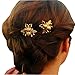 Missgrace 2PCS Girl Exquisite Gold Bee Hairpin Side Clip Hair Accessories Bridal Hair Accessories