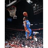 Amar'e Stoudemire Autographed NY Knicks Blue Jersey Dunk vs Miami Vertical 8x10 Photograph