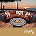 TK Classics 4 Piece Barbados Outdoor Wicker Patio Furniture Set, Terracotta 04d