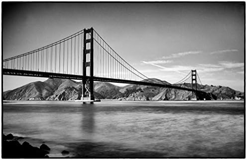Golden Gate Bridge Photographic Print - San Francisco Black and White Home Decor