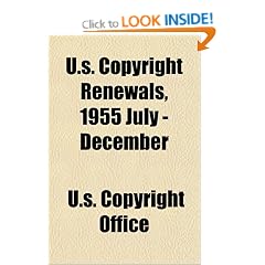 U.S. Copyright Renewals, 1955 July - December