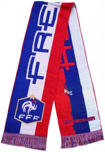 France French 2014 Worldcup Football Jacquard Scarf - Multicolour