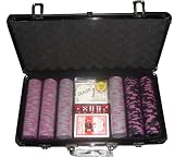 300pc 14g Nexgen Purple/Gray Poker Chip Set w/ Free Black Case