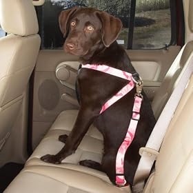 X-Small Camouflage Dog Car Harness - Pink