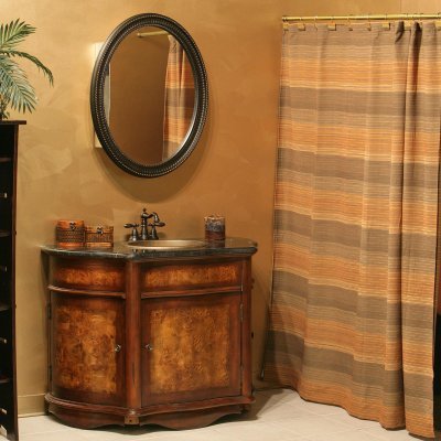 Zenith Antique Bronze Oval Medicine Cabinet