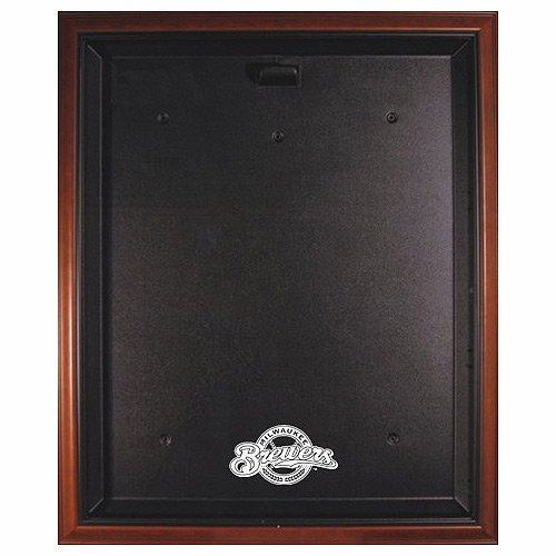 Mounted Memories Milwaukee Brewers Brown Framed Logo Jersey Case
