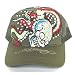 Ed Hardy Green Rhinestone Cap - Dragon Skull Design