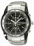 Seiko Mens Motor Sport Chonograph Alarm With Steel Bracelet SNAB95P1