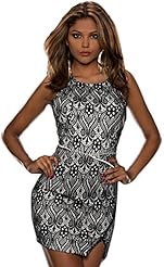 Sleeveless Tank Sheer Lace Mesh Polyester/Spandex Summer Party Dress/Tunic/Mini Dress 