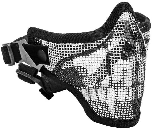 Sharkly Tactical Protective Mask Iron Carbon Steel Gun Game Metal Mesh Half Face Mask