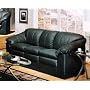 Sofa Couch Fan Style Black Regenerated Leather by ACME
