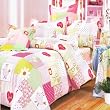 Blancho Bedding - [Pink Heart] Luxury Comforter Set Combo 300GSM