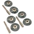6 Steel Wheel Wire Brushes Mandrel Gunsmith fit Dremel