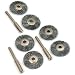 6 Steel Wheel Wire Brushes Mandrel Gunsmith fit Dremel