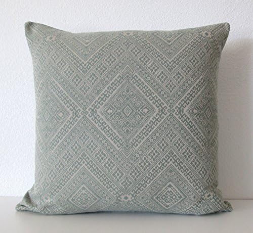 Nate Berkus Santa Maria Mineral Green global ethnic diamond designer pillow cover