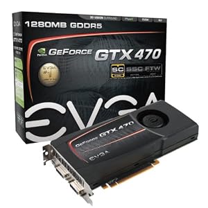 EVGA GeForce GTX470 Superclocked 1280 MB DDR5 PCI-Express 2.0 Graphics Card 012-P3-1472-AR