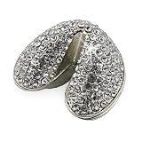 Objet D'Art Release #66 "Fortunate" Chinese Fortune Cookie Handmade Jeweled Metal & Silver-plate Trinket BoxIMAGE
