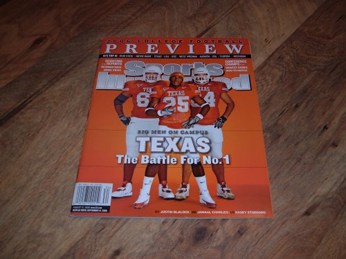 Sports Illustrated, August 21, 2006 issue-University of Texas Longhorns College Football. Cover photograph of Justin Blalock, Jamaal Charles and Kasey Studdard.