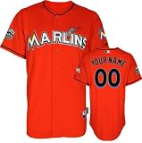 Miami Marlins Jersey: Personalized Alternate Firebrick Authentic Cool Base&Atilde;&cent;"&Acirc;&cent; Jersey with Marlins Park Inaugural Season Patch