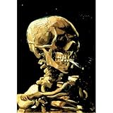 Vincent Van Gogh (Skull with Cigarette) Art Print Poster