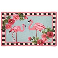 Homefires Accents Flirty Flamingos Indoor Rug, 22-Inch by 34-Inch