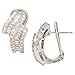 1 1/2ctw White Gold Round/Baguette Diamond Earring title=