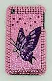 KingCase iPhone 3G & 3GS Hard Case * Crystal Butterfly * (Purple & Pink) 8GB, 16GB, 32GB
