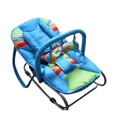 Babywippe Babyschaukel Wippe blau mit Spielb�gel und Kopfpolster