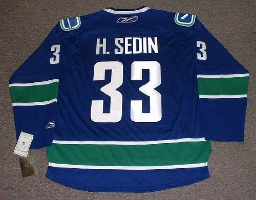 HENRIK SEDIN Vancouver Canucks REEBOK RBK Premier Home NHL Hockey Jersey, LARGE
