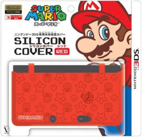 スーパーマリオ/スーパーマリオブラザーズ ニンテンドー3DSシリコンカバー レッド