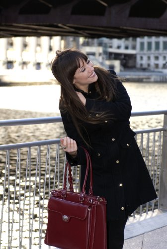 McKleinUSA 94836 WINNETKA Leather Ladies Briefcase with Removable Sleeve - Red McKleinUSA 94836 WINNETKA Leather Ladies Briefcase with Removable Sleeve - Red