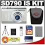 Canon PowerShot SD790IS 10MP Digital Camera with 3x Image Stabilized Zoom (Silver) + 2GB Cameta Bonus Accessory Kit