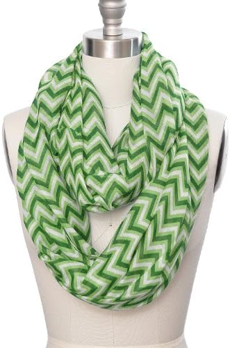 Costal Chevron Infinity Scarf (Green)
