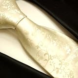 Mens tie champagne 100% silk groom wedding tie by Paul Malone Necktie