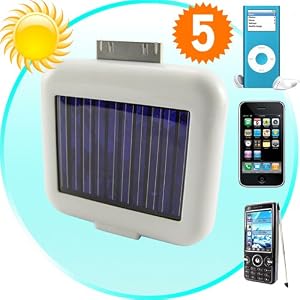 Solar Battery Charger for iPhones, iPods, and USB Devices