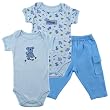 Hudson Baby Little Doggie 2 Bodysuits and Pants - Blue, 9-12 Months