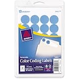Avery Print/Write Self-Adhesive Removable Labels, 0.75 Inch Diameter, Light Blue, 1,008 per Pack  (5461)