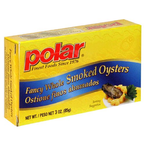Polar Smoked Oyster Pouch, 3-Ounce Units (Pack of 12) by Polar