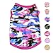 Dog Shirts Pet Shirts Dog T-shirt Puppy Dog T Shirt Dog Vest Puppy Vest Pet Clothing Puppies Clothes for Small Dogs Doggie Dress Summer Apparel White Shirt Female Dog Shirt Beach Wear (XS, Pink Camo)