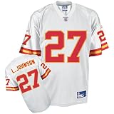 Reebok Kansas City Chiefs Larry Johnson Youth Replica White Jersey Large