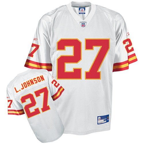 Reebok Kansas City Chiefs Larry Johnson Youth Replica White Jersey Extra Large